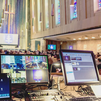 Audio/Visual equipment in the chapel