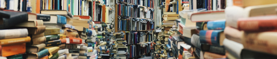 Library of Stacked Books
