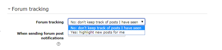 Forum tracking