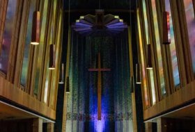 The cross at the centre of a chapel 